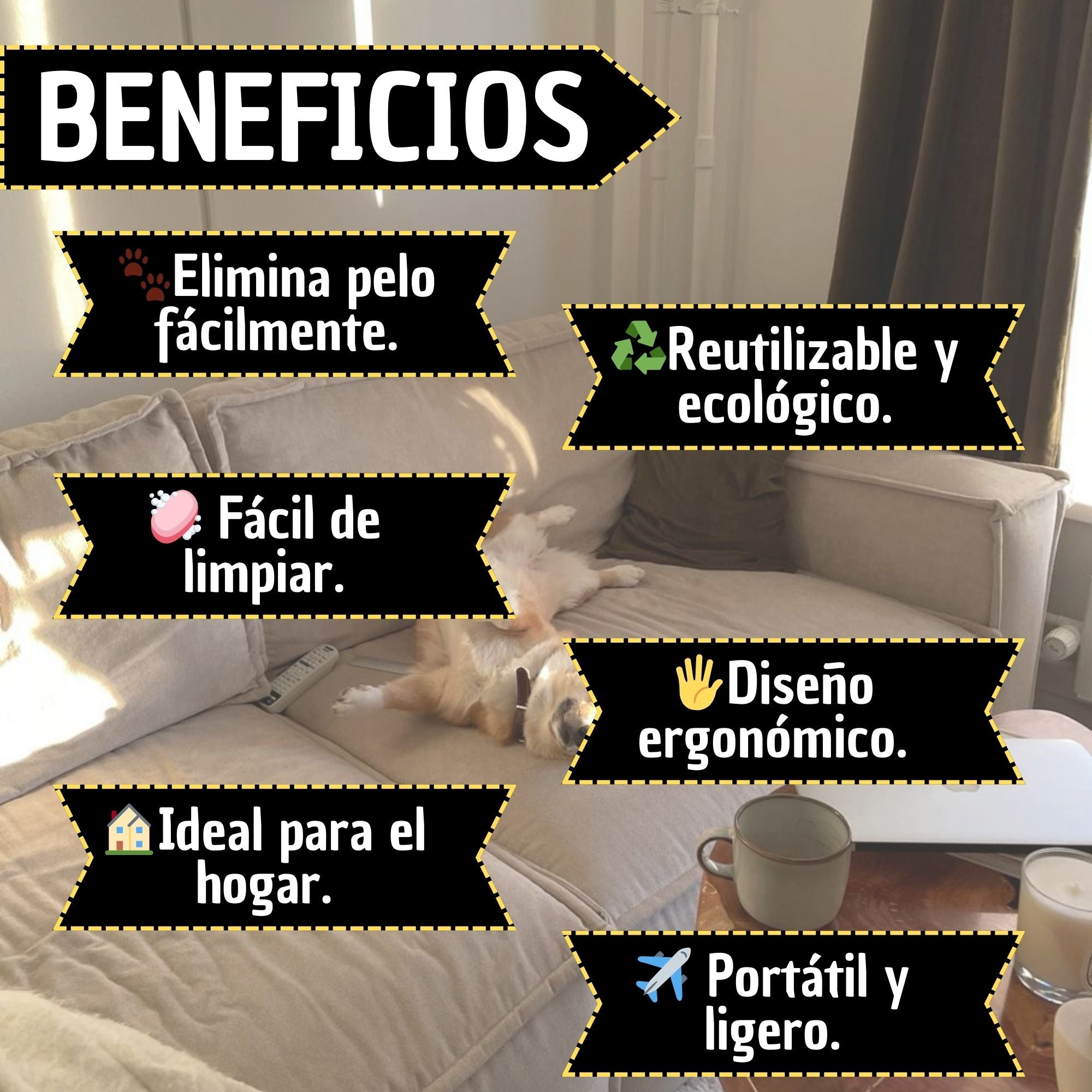 Guante Removedor de Pelo 2 en 1 🐶🐱 ¡Elimina el pelo de tu mascota en segundos sin esfuerzo!