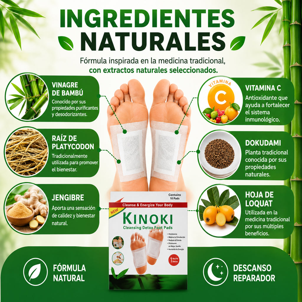Parches Desintoxicantes para los Pies - Compra 1 y llévate 2 cajas